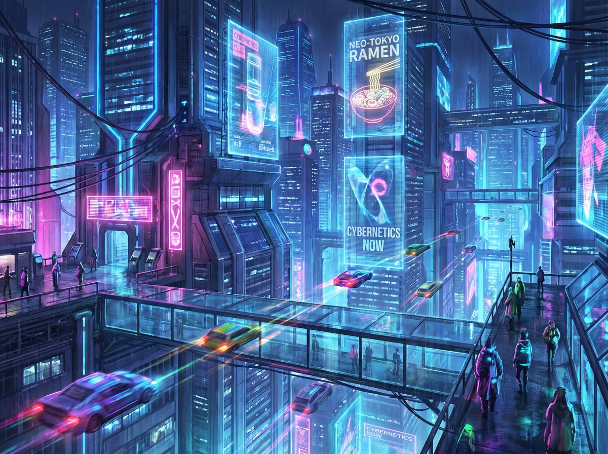 91网 - AI生成赛博朋克城市视频演示